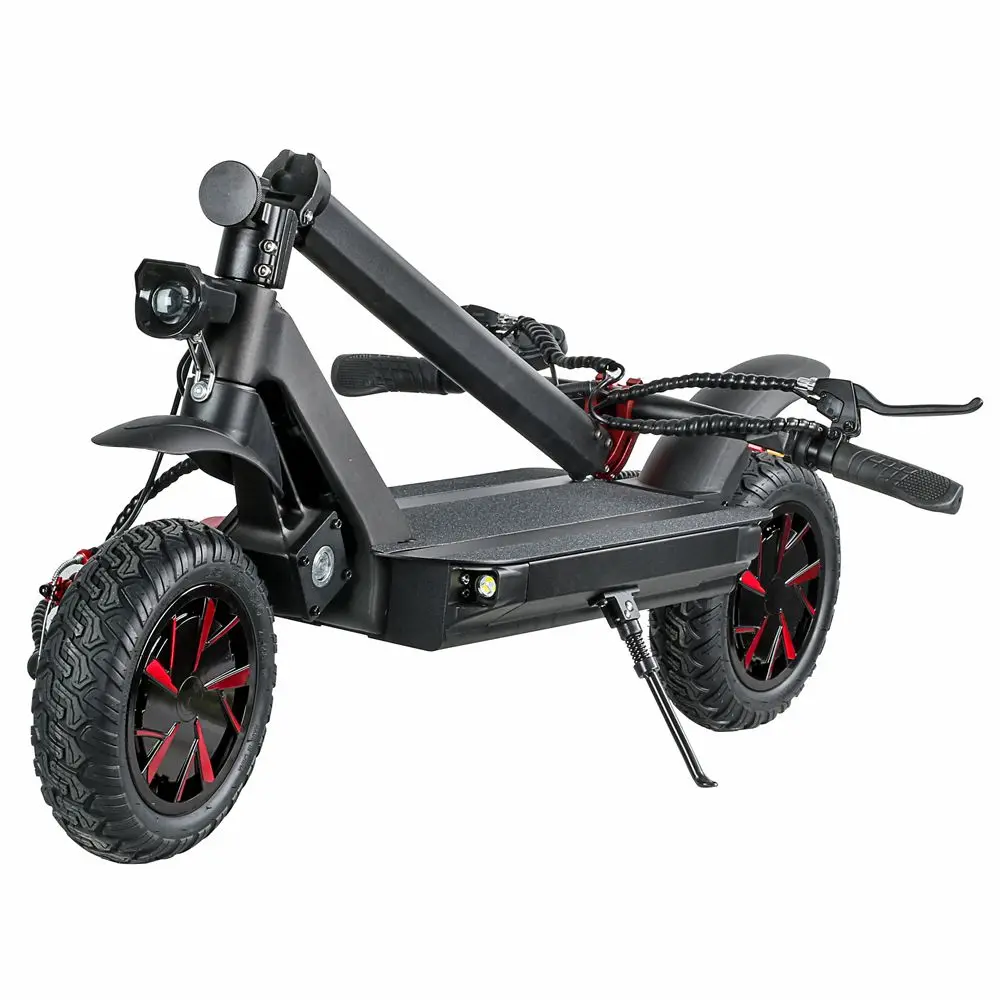 

Most Power Foldable Scooter,Off Road Kick Scooter EcoRider E4-9 60V 3600W for Adults, Black , red