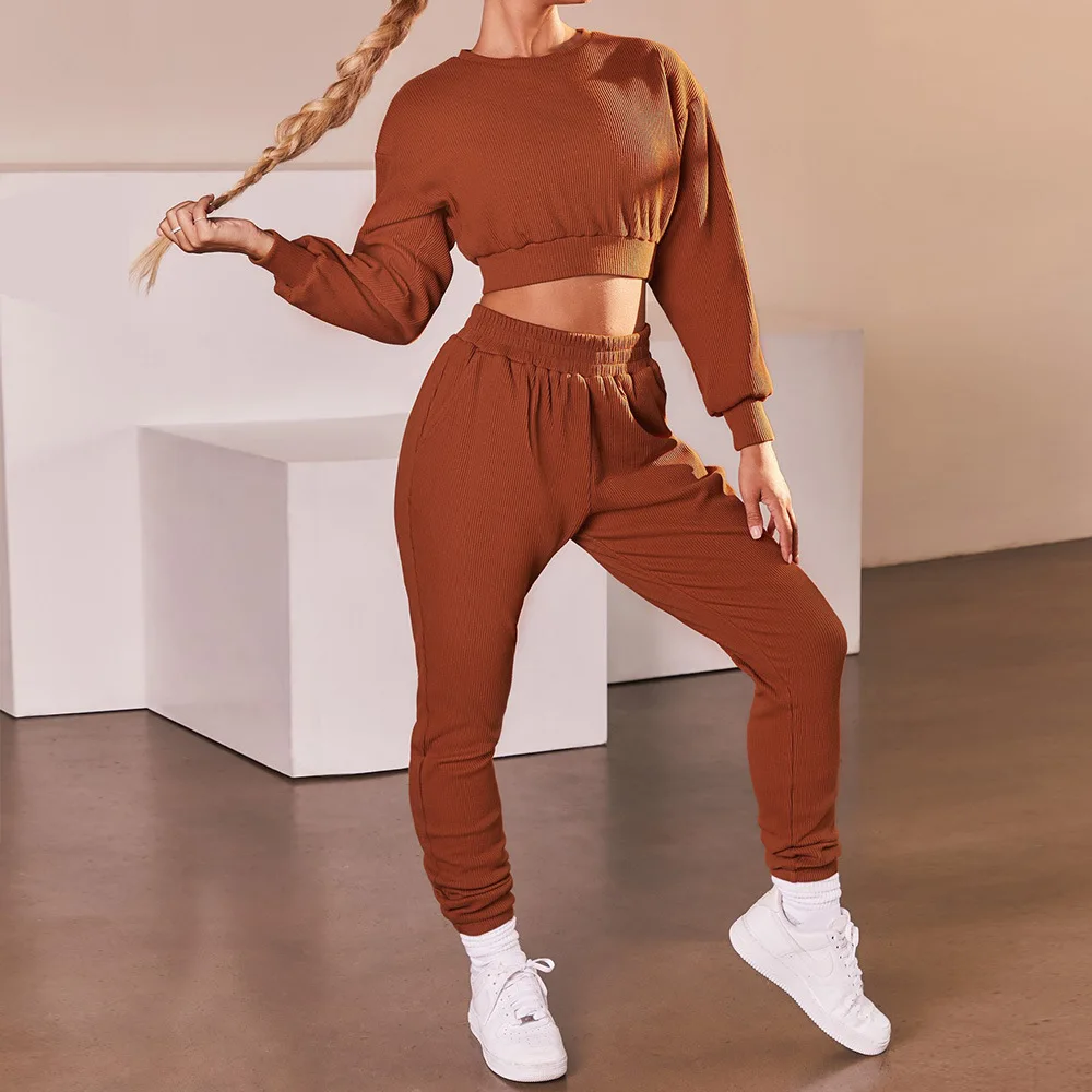 

2021 New Arrival 2 Piece Woman Sweatsuit Women Tracksuit Set Training & Jogging Wear