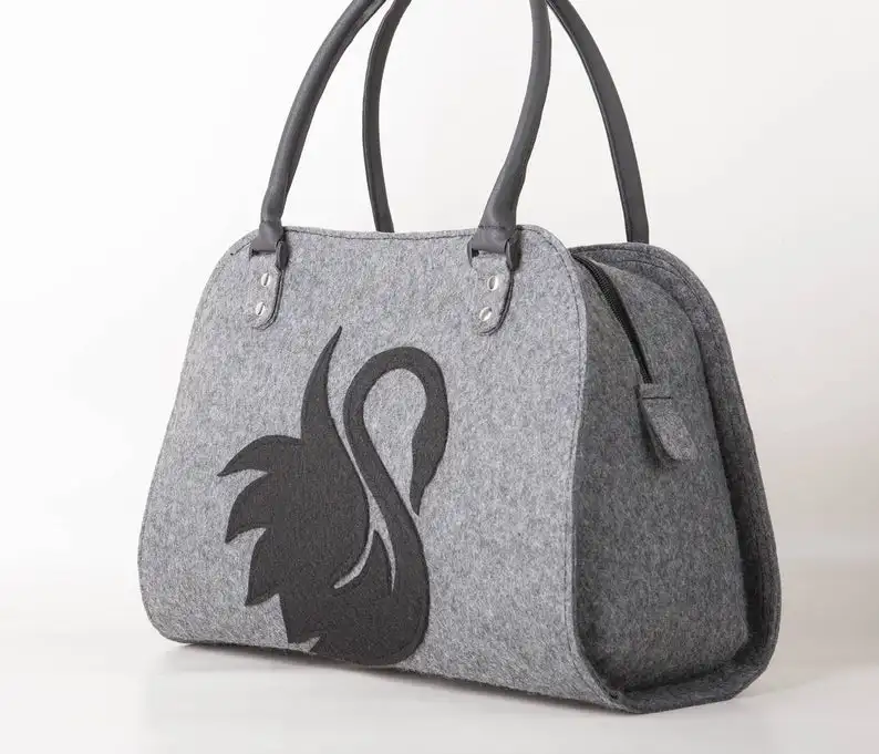 

2019 latest design felt bags women handbag, Grey