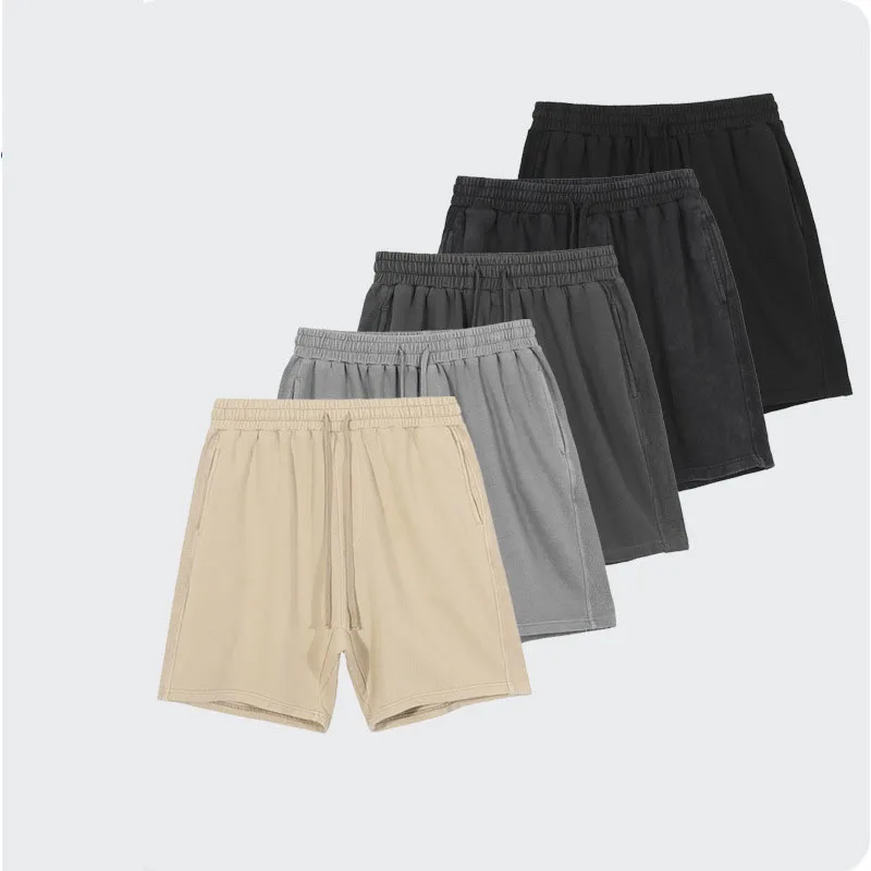 

Wholesale cotton high street shorts men Custom wash shorts ,workout Athletic Fitness 360gms Short