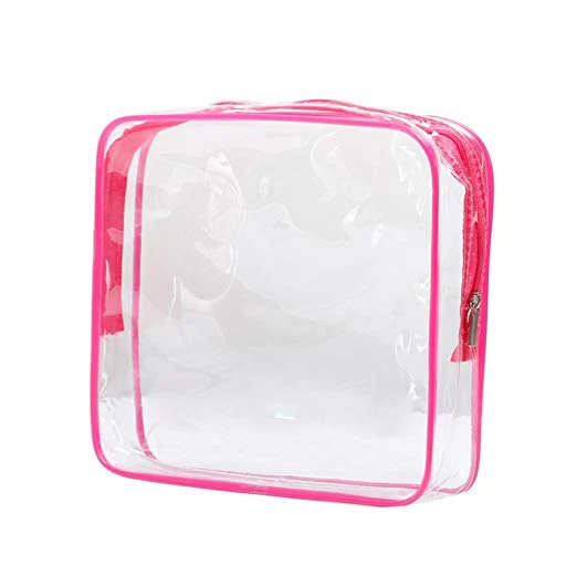 

4 Pcs Airport Airline Compliant Bag Tsa Approved Toiletry Bag Quart Size Travel Makeup Cosmetic Bag For Women Men, Customized