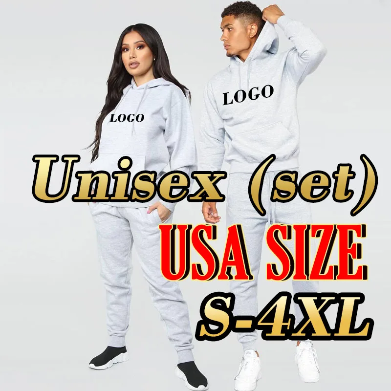 

2021 Wholesale custom logo high quality pullover Sports jogging suit tracksuit sweatsuit men's hoodies, Color1-color2