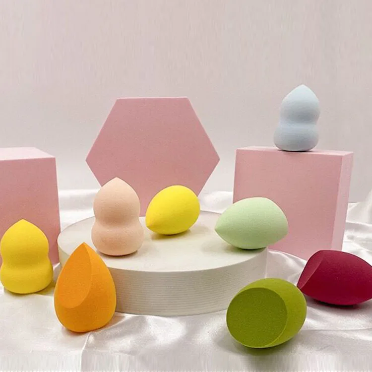 

Free Sample Professional Cosmetic Multiple Sizes Cream MakeUp Soft Sponge Puff Wholesale, Customized color