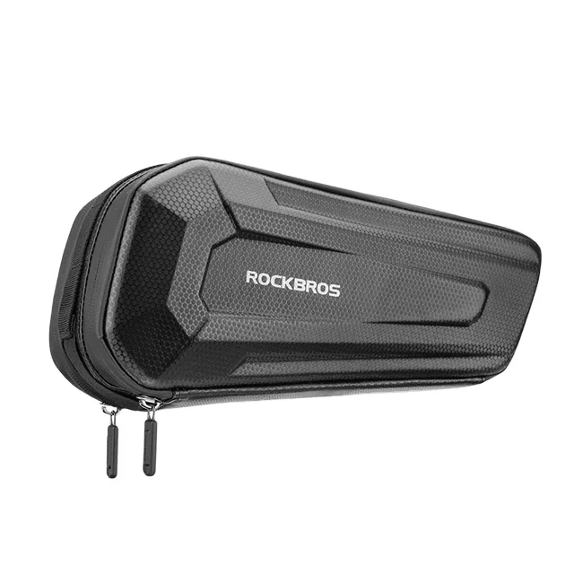 

ROCKBROS Rainproof 2020 NEW Double Zipper Bicycle tool Bag Shockproof Reflective Cycling Frame Phone Bike Accessories bag, Black