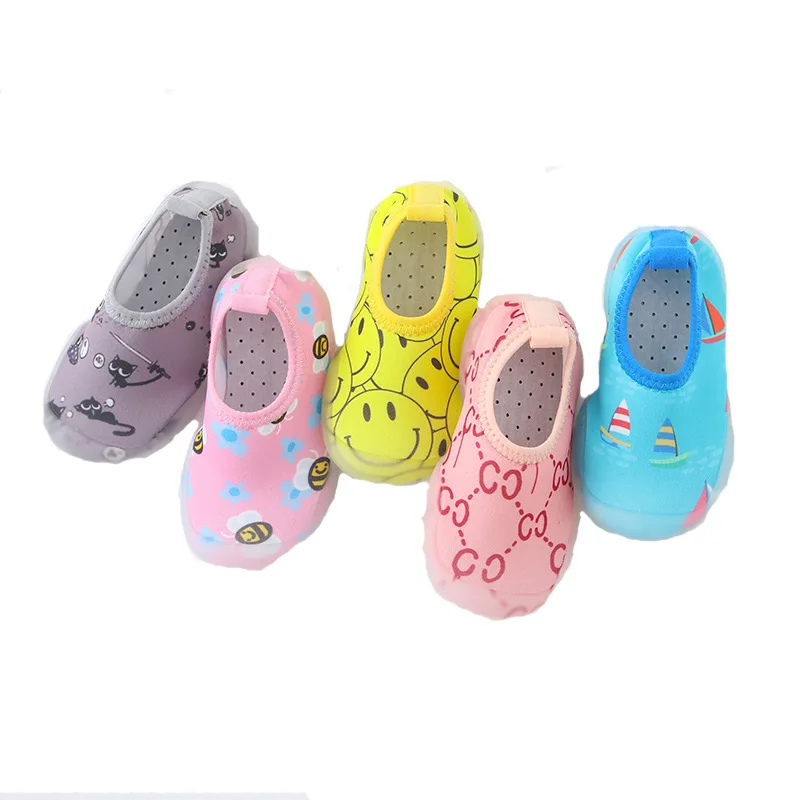 

2021YL Summer Indoor Newborn toddler socks cartoon baby shoes socks non slip rubber sole children's floor socks Baby shoes