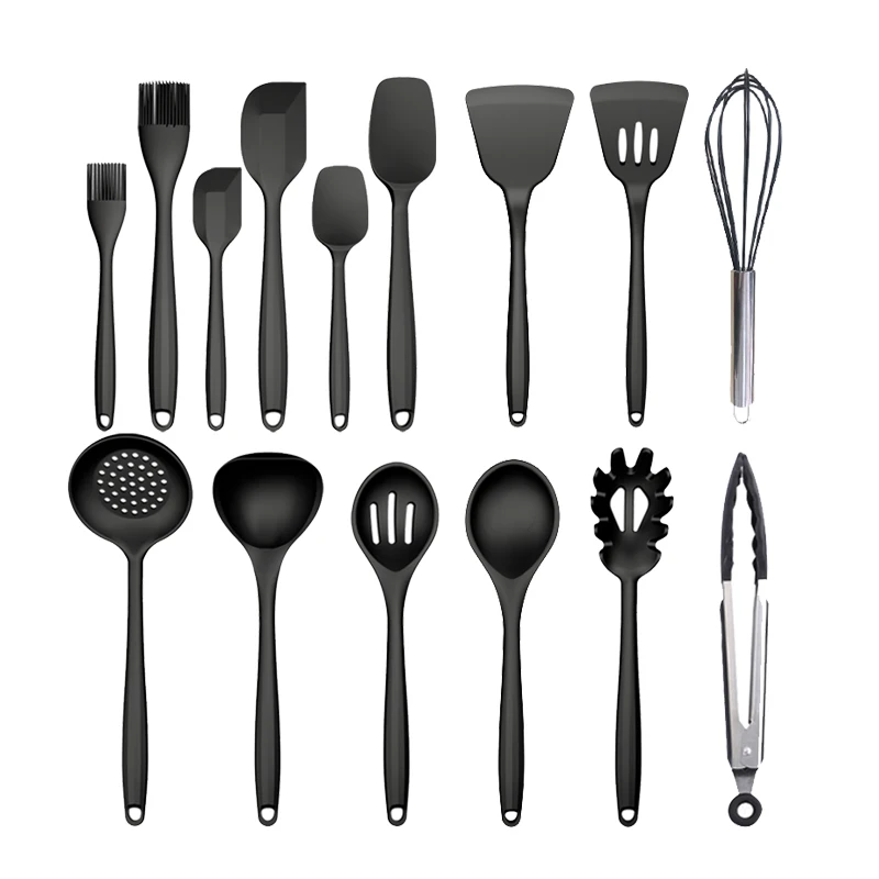 

Amazon Top Selling Kitchen Utensils Accessories Silicone Suit cookware set 16 pcs Spatulas kitchenware set, Customized