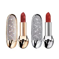 

Shiny Diamond Luxury Lip Makeup Flip Cover Gem Lipstick With Foldable Mirror