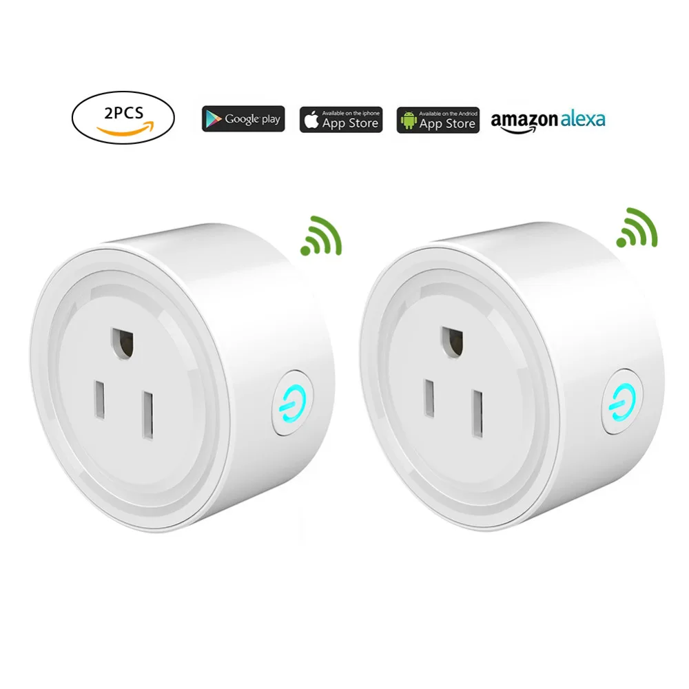 
Best selling US Smart Plug Socket 16A Wifi Smart Socket APP Control Tuya Smart Life Plug Works with Amazon Alexa google home 