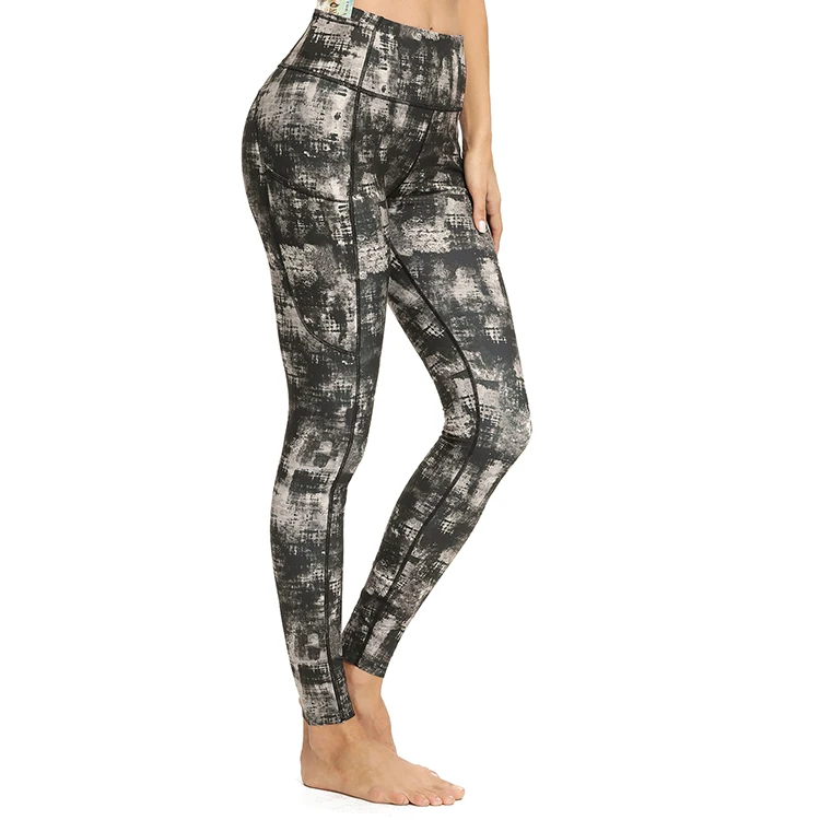 

Gym Wear Woman Leggings Custom Print Pocket Thick Girl Yoga Pants