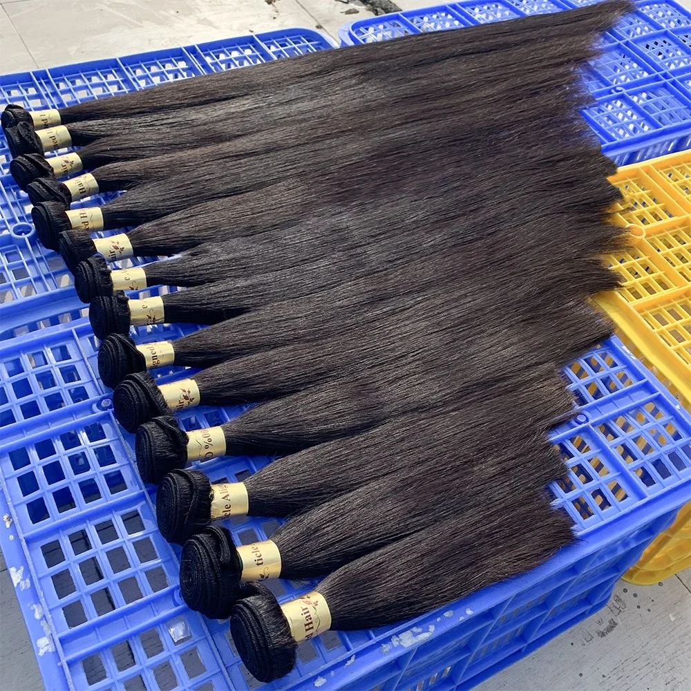 

Wholesale Top quality one donor unprocessed raw virgin hair cuticle aligned virgin hair, Natural color,close to color 1b