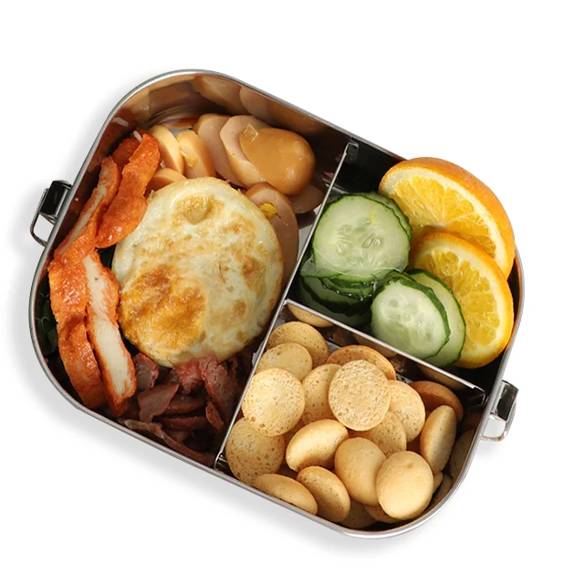 

Wholesale adult sealed leakproof square  large capacity stainless steel bento box