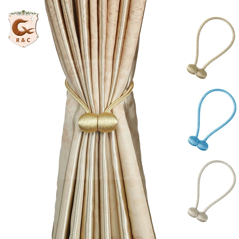 

R&C Magnetic Holder Curtain Holdback, Modern Metal Window Curtain Tieback, Tie Magnetic Decoration Metallic Curtain Tieback/