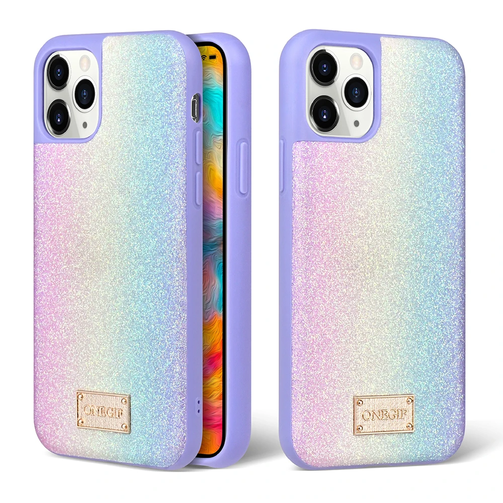 

Latest Gradient Sequin Case for iPhone 11 Glitter Sparkling Bling Crystal Phone Cover Case for iPhone 12 Pro Max