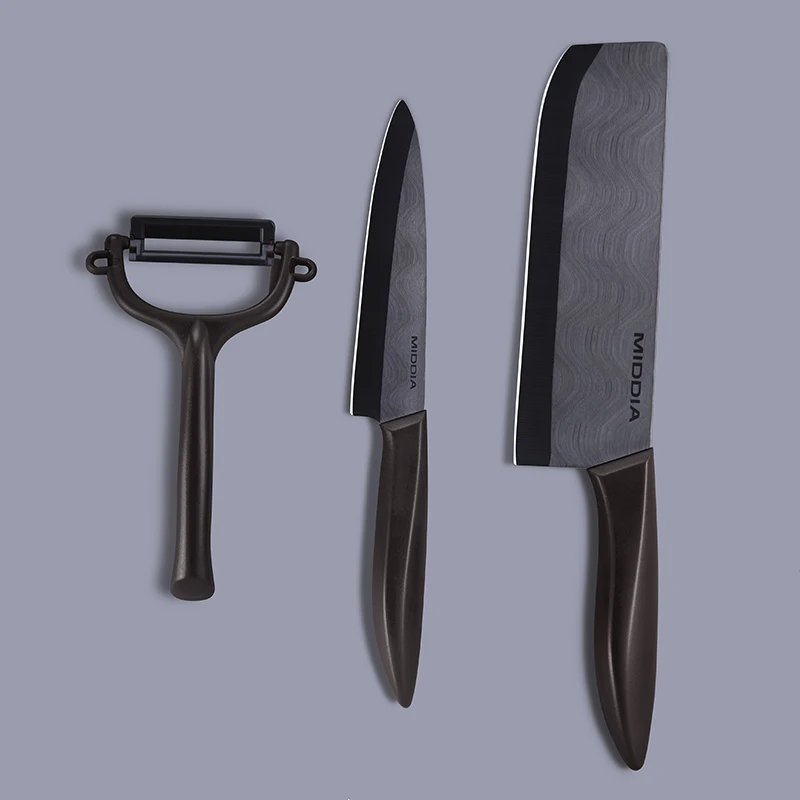 

Drop Tested Kitchen Knife Set Black Blade Ceramic Chef Knives