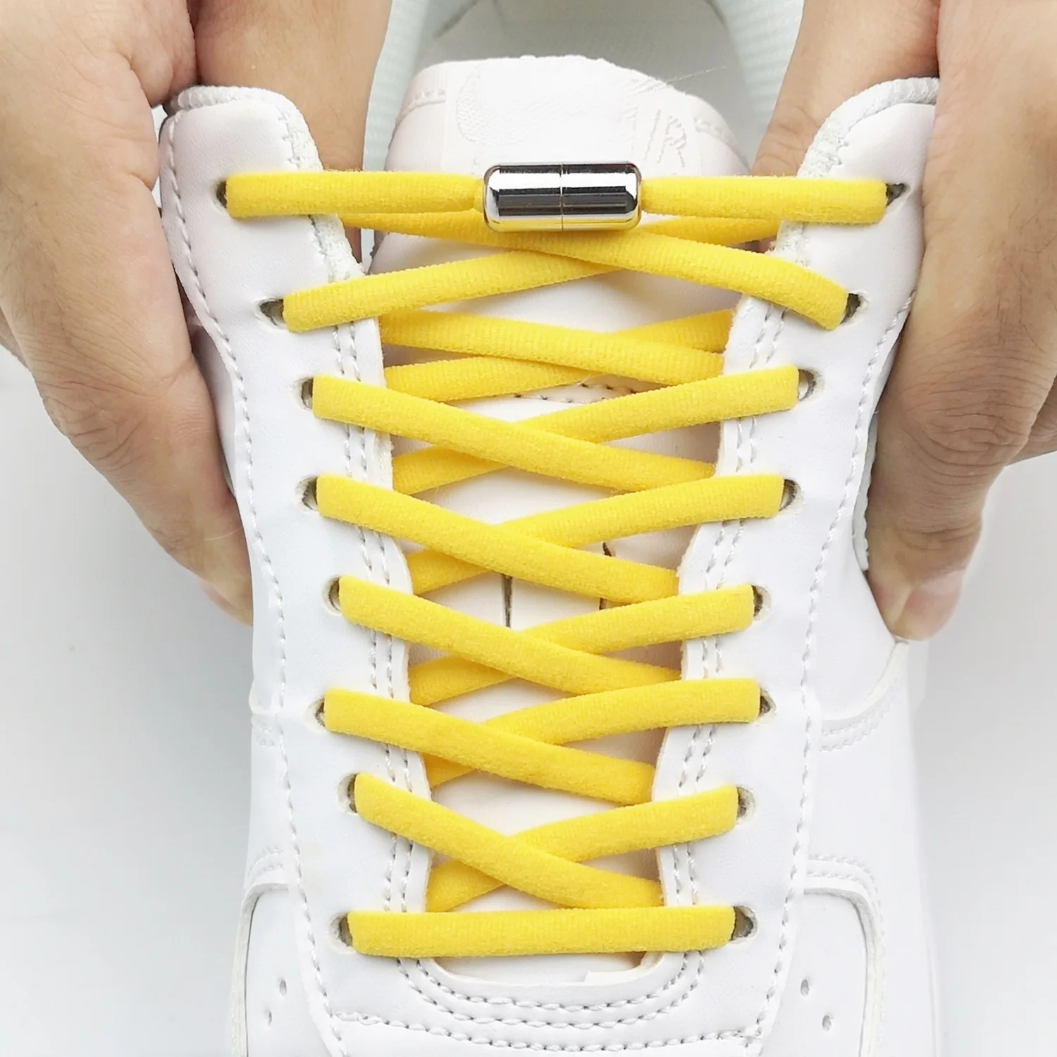 

Elastic No Tie Shoelaces Semicircle Shoe Laces For Kids and  Sneakers Shoelace Quick Lazy Metal Lock Laces Shoe Strings