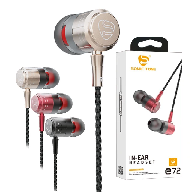 

New earphone & headphone wired 3.5mm,in ear earphones with braided cable,Magnetic Earbuds,Heavy bass stereo wired headphones