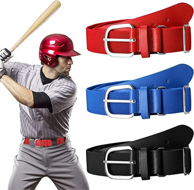 

wholesale oem logo custom training sports youth adult adjustable elastic stretchy softball belt baseball belt