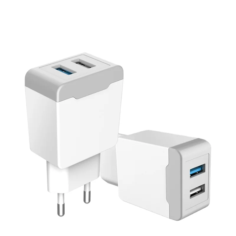 

5V2.1A USB Travel Charger Adapter Wall Portable EU Plug Mobile Phone Smart Charger, White /black