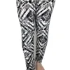 Plus Size Grids Aztec 92 Polyester 8 Spandex Milk Silk Buttery Soft Brushed Women Leggings Manufacture