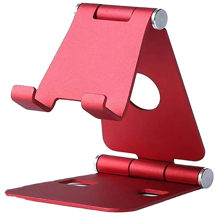 

Customized Sheet Metal Fabrication Universal portable durable phone adjustable foldable cell phone tablet desk stand holder, Customized color