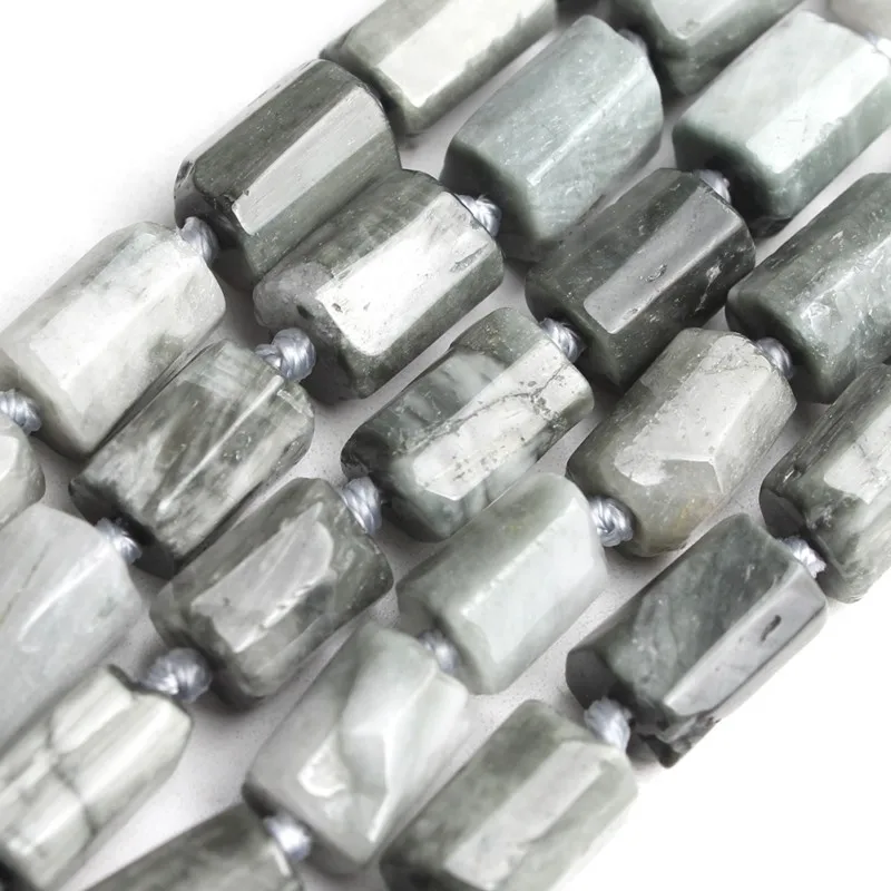 

Fashion 8x11mm Natural Loose Beads Column Shape Hawk's Eye Stone Spacer Beads for Jewelry Making