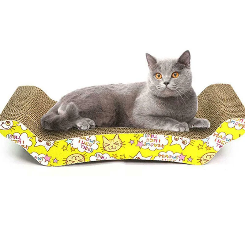 

Wholesale Customized Cat Cardboard Scratcher Pet Claw Toy Cardboard Cat Scratcher Corrugated Paper Cat Scratch Board