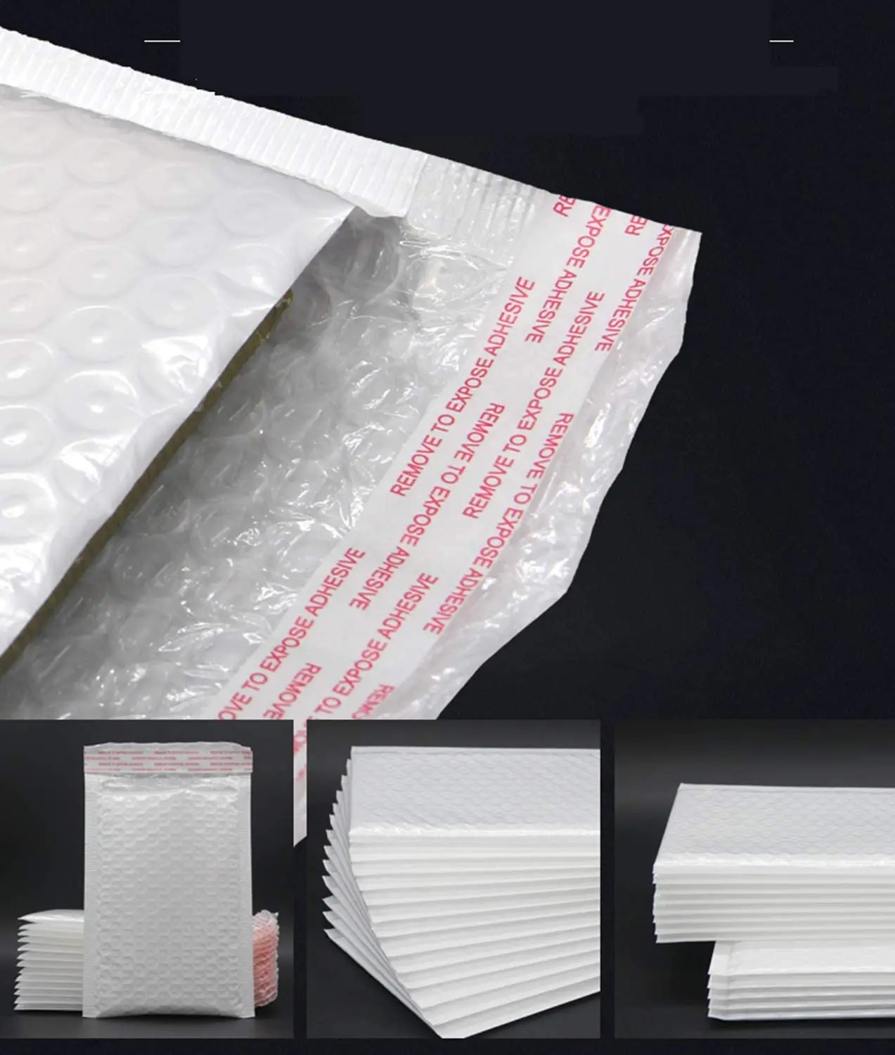 物流包装信封塑料运输邮袋白色自封防水气泡袋