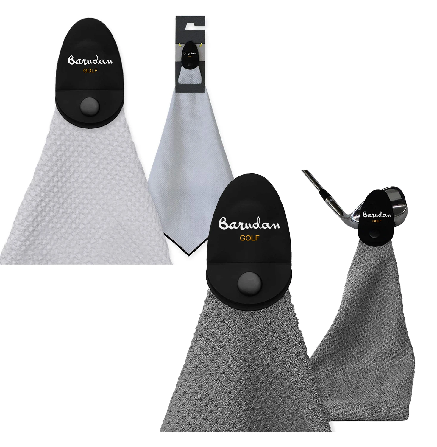 

Magnetic Golf Waffle Microfiber Towel for Cleaning Clubs and Golf Balls Sticks to Golf Cart or Clubs 20" x 16"