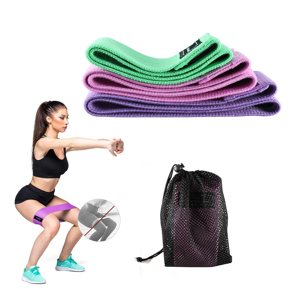 

Good quality stretching booty exercise circle bands hip resistance band set, Pink, green, purple or customize