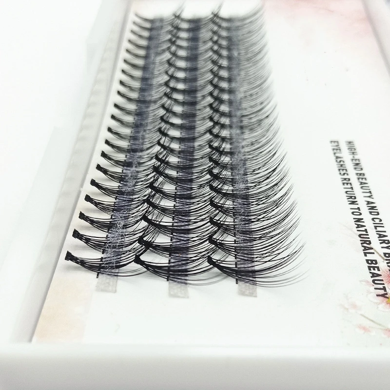 

High quality lashes 3d private label mink eyelashes soft individual lash extension cluster long premade fan lashes, Natural black