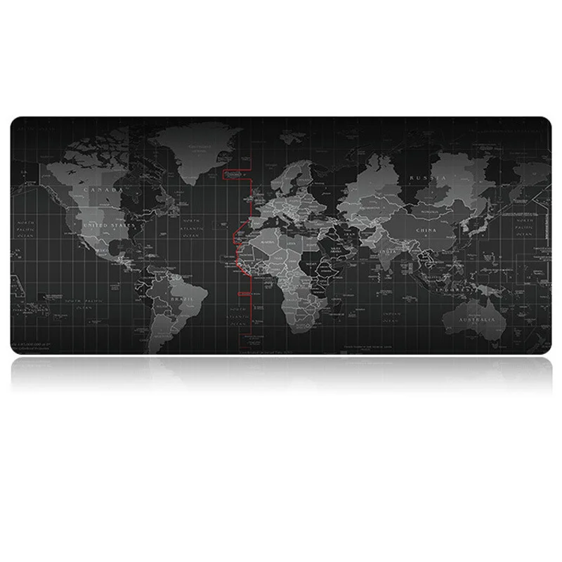 

World Map Extended Gaming Mouse Pad Large Size 900x400mm Office Desk Pad Mat with Stitched locking Edges for PC Laptop Computer