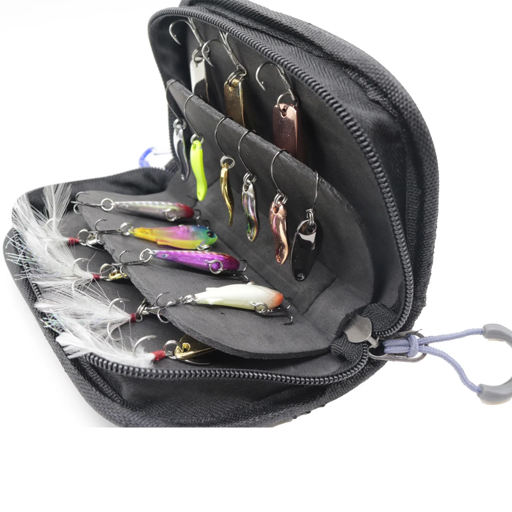 

Multifunctional Fishing Lures Bag Wallet Spoon Spinner Baits Storage Case Metal Jigbait Jig Tackle pesca Fishing Accessories