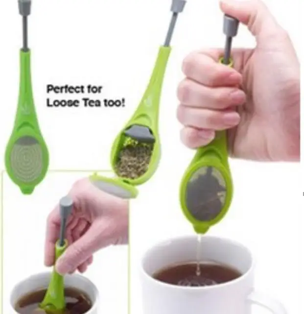 

Reusable Tea Strainer Infuser Food Grade Plastic Tea Ball Brewing Device Tea Filter Kitchen Tools