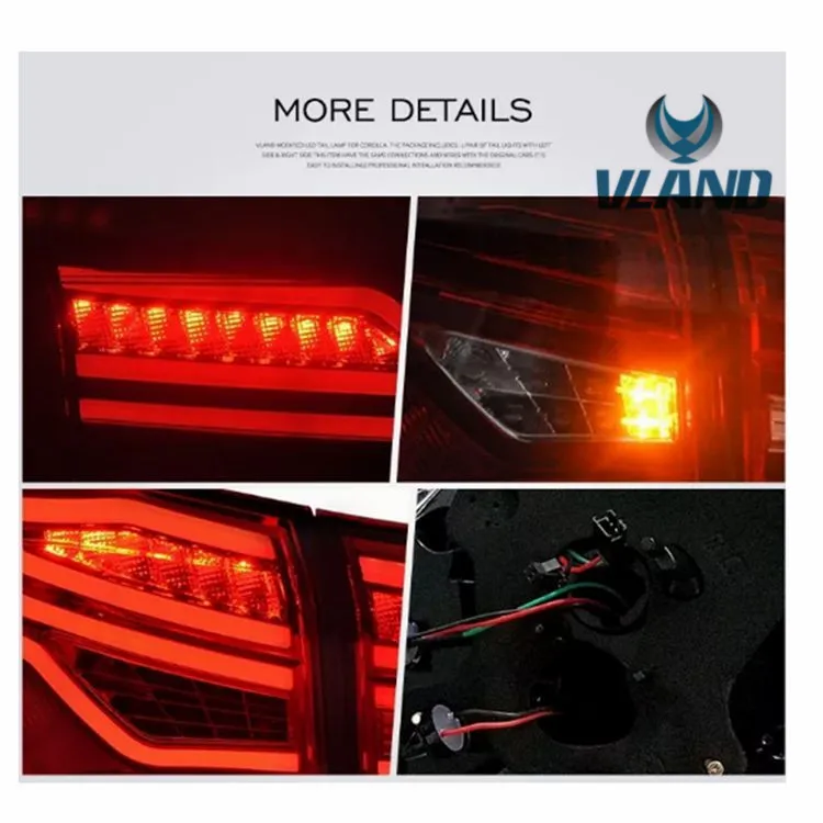 VLAND Manufacturer Tail Light  For 2014 2015 2016 Tail Lamp Corolla LED Backlight Altis Plug And Play