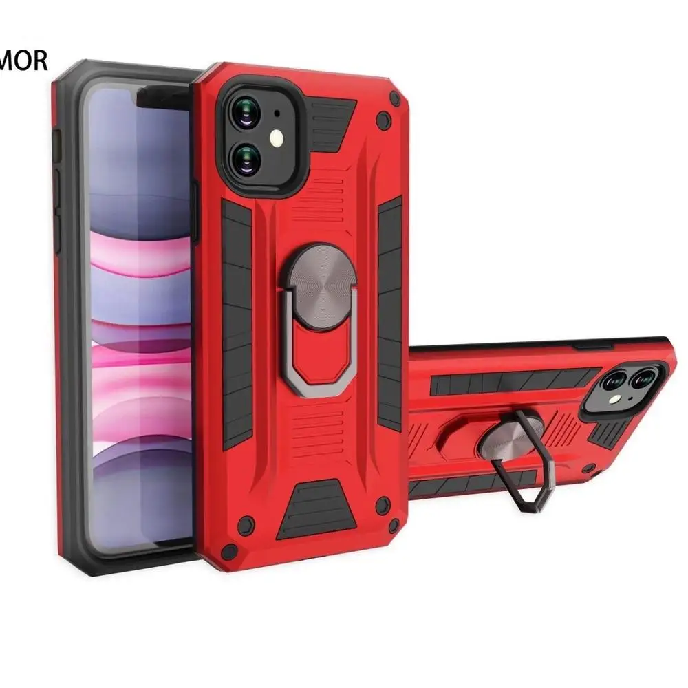 

Hot Selling shockproof 360 Ring Holder PC TPU Mobile Phones case for ZTE A7S 2020, 10 colors