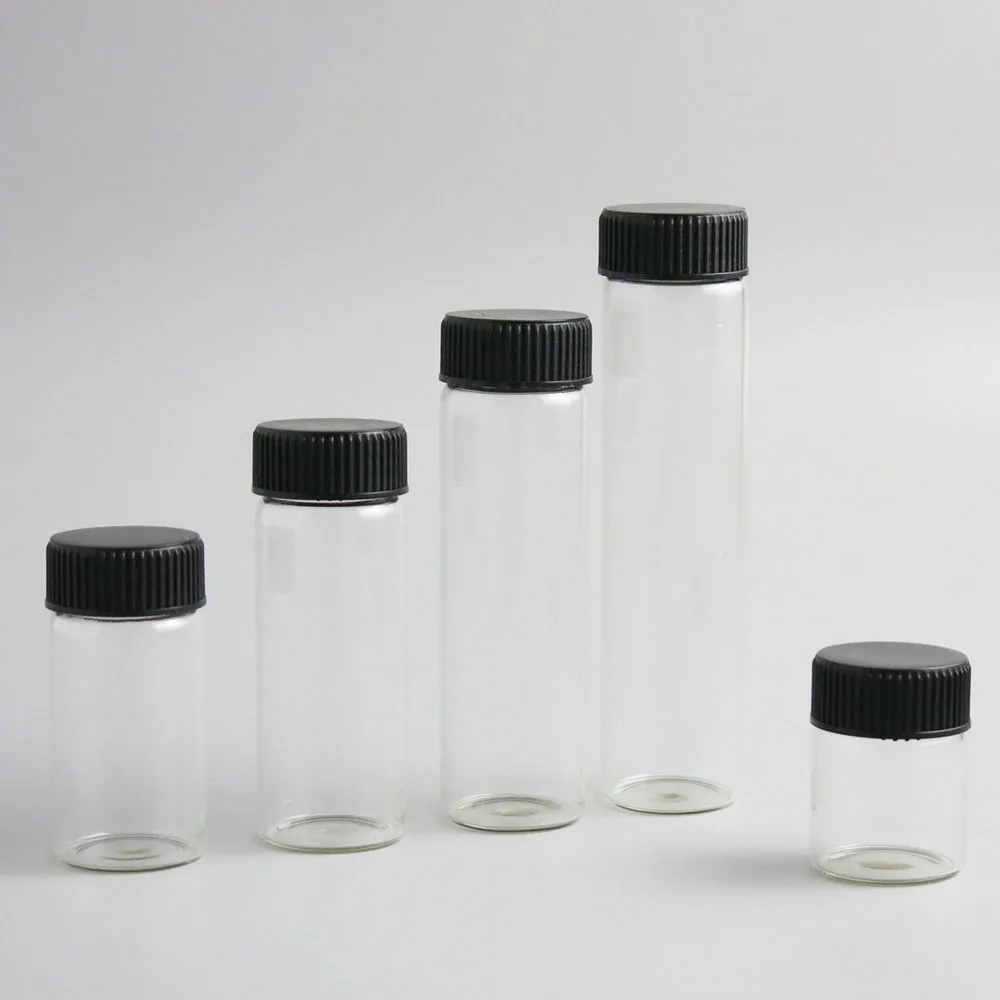 Empty Clear Screw Top Container Tube 15ml 25ml 40ml 50ml 60ml 2oz Glass