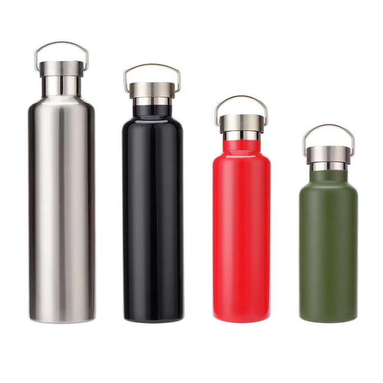 

Custom Portable Stainless Steel Water Bottle Bamboo Lid Sports Flasks Leak-proof Travel Cycling Hiking Camping BPA Free Bottles, Customized color acceptable