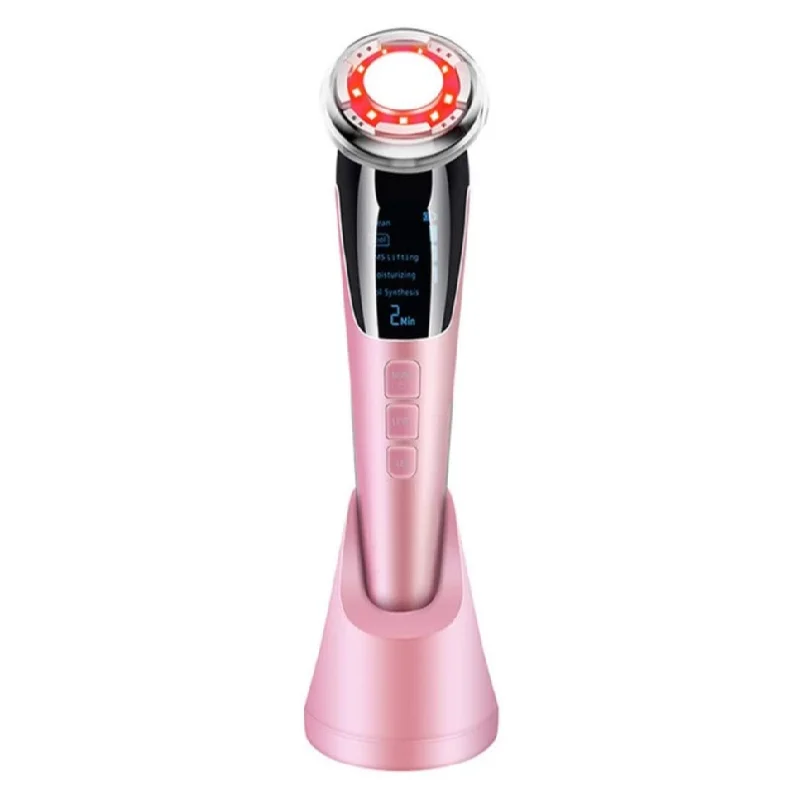 

Face lifting fractional radio frequency skin tightening microneedling untrasoun rf facial machine, Pink , white