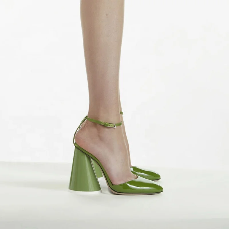 

2022 Spring New Fashion Trend Handmade Free Private Label Mary Jane Chunky Heel Pumps for Women Footwear, Customized color