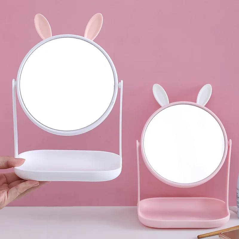 

BEAUFLY Cheap Price OEM Square Student Dorm Table Mirror Solid Round Desktop Makeup Mirror, Customized