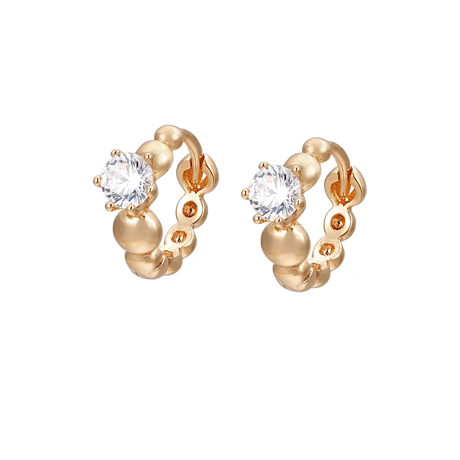 

80551Xuping 18k gold plated single stone babay earring jewelry