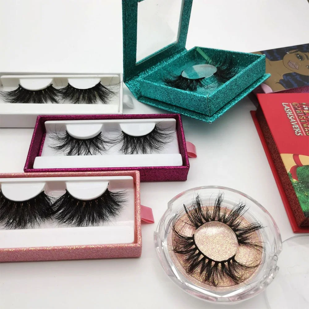 

Mink 5d Eyelashes Lash Packaging With Mirror 25 Mm Eyelashes lasheslashbox packaginglashesbox lahes packaging