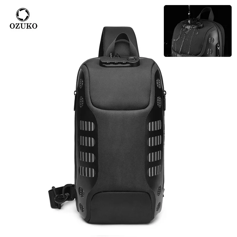 

Ozuko 9339 Nylon Sublimation Messenger Bags Crossbody Silicon Anti Theft Sling Bag Luxury 2021 Mens Big Shoulder Bag Custom, Black grey blue camouflage red army