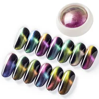

Glitter color nail polish pigment magnetic laser 5D cat eye nail gel powder