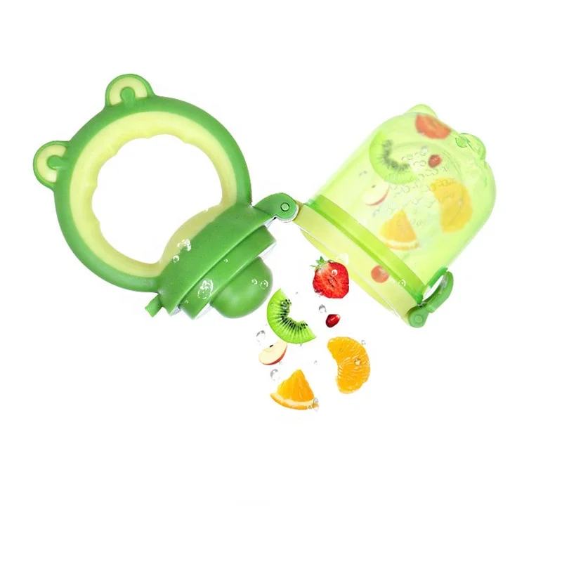 
New Arrival Cartoon Animal Shape Newborn Food Biting Baby Pacifier Baby Fruit Vegetable Feeder 