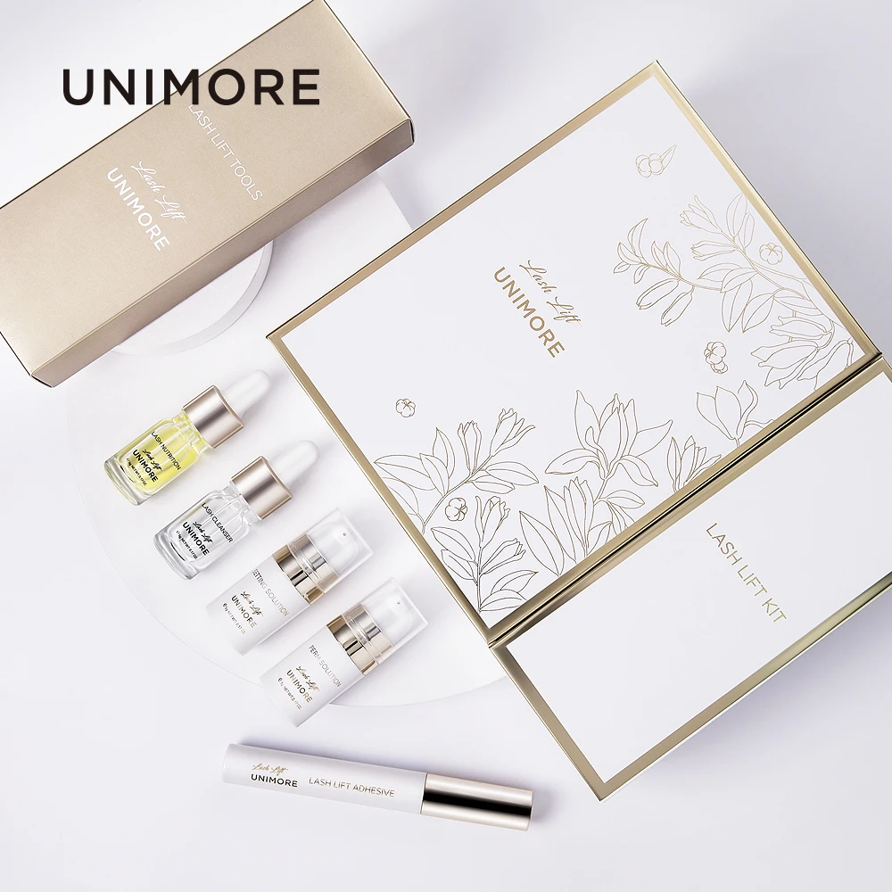 

Unimore no damage lash lift Factory price WAVE Four Lotions Silicone Rods Mini Lash Lifting eyelash Kit With MSDS Certificate
