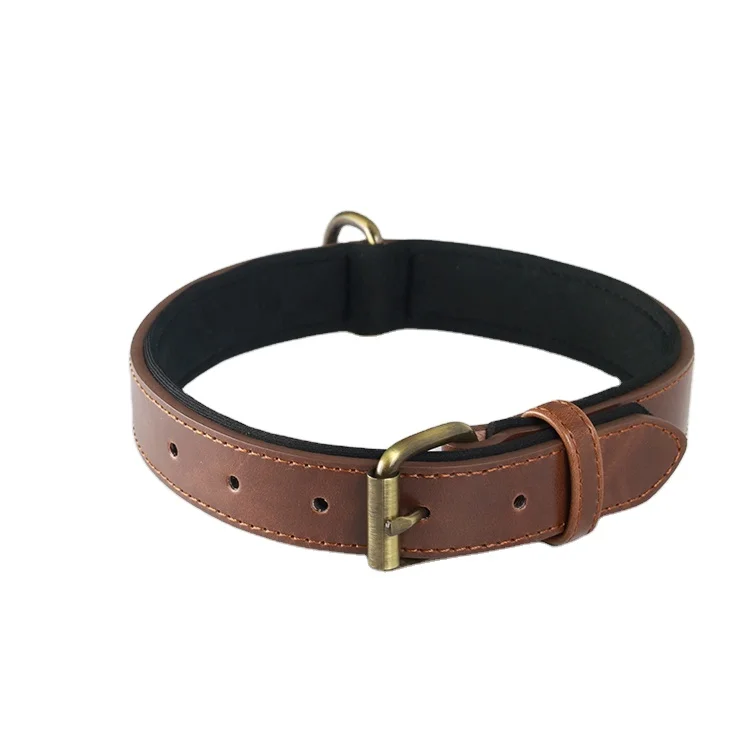 

Basic Classic High-end Vegan Leather Dog Collar Pastel