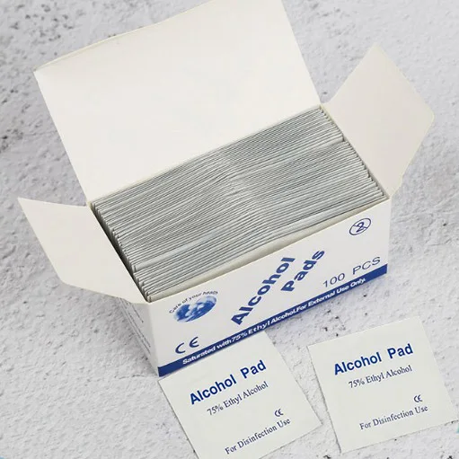 

Supply 100pcs Small Alcohol Prep Pads Small, White
