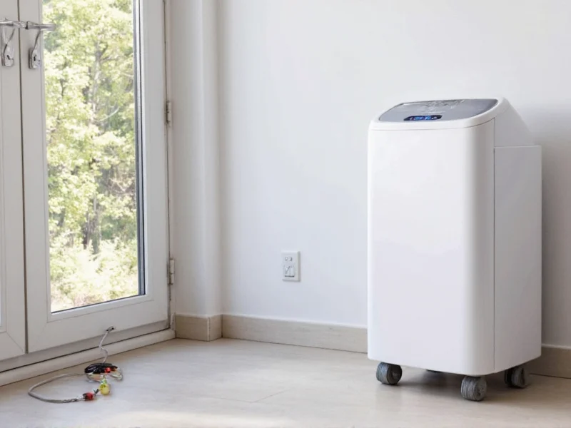 Dehumidifier maintaining low humidity to prevent mold growth