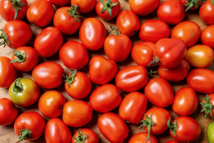 Roasted red peppers and tomatillos arranged for no tomato chili recipe